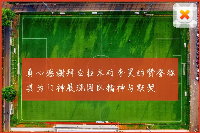 真心感谢拜合拉木对李昊的赞誉称其为门神展现团队精神与默契